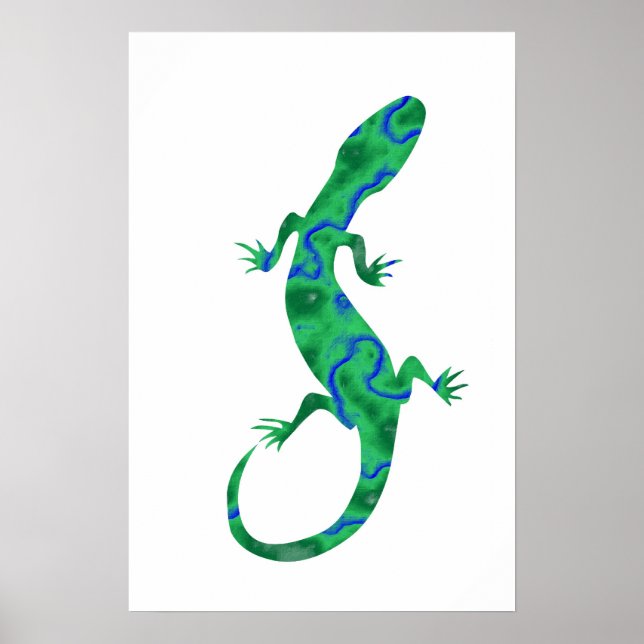 Póster Lagarto verde (Frente)