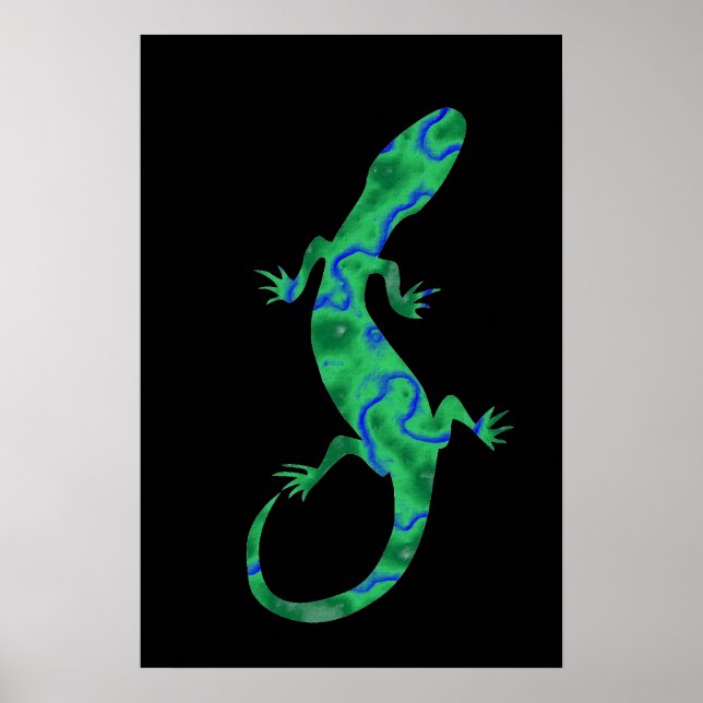 Póster Lagarto verde (Frente)