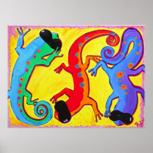 Póster Lagartos de la Impresión-Carribean del poster