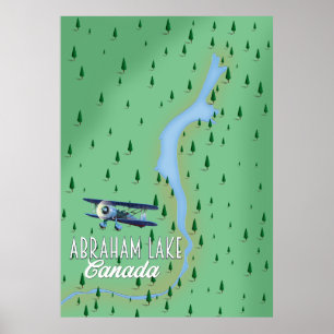 Póster Lago Abraham, canadá