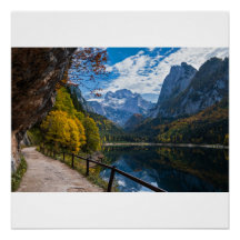 Lago alpino Gosauseen Austria