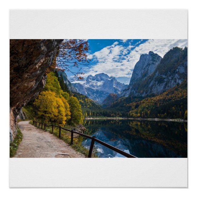 Póster Lago alpino Gosauseen Austria (Anverso)