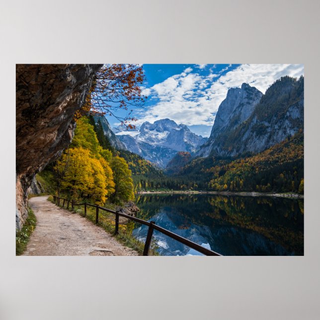 Póster Lago alpino Gosauseen Austria (Frente)