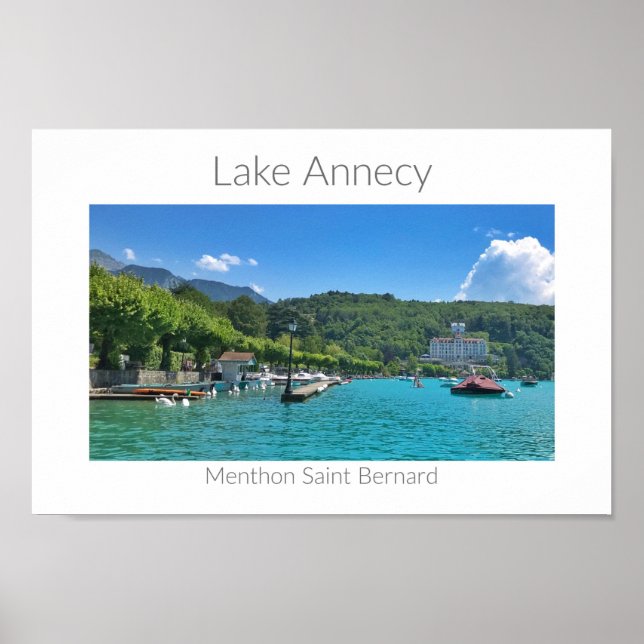 Póster Lago Annecy - Menthon Saint Bernard, Francia (Frente)