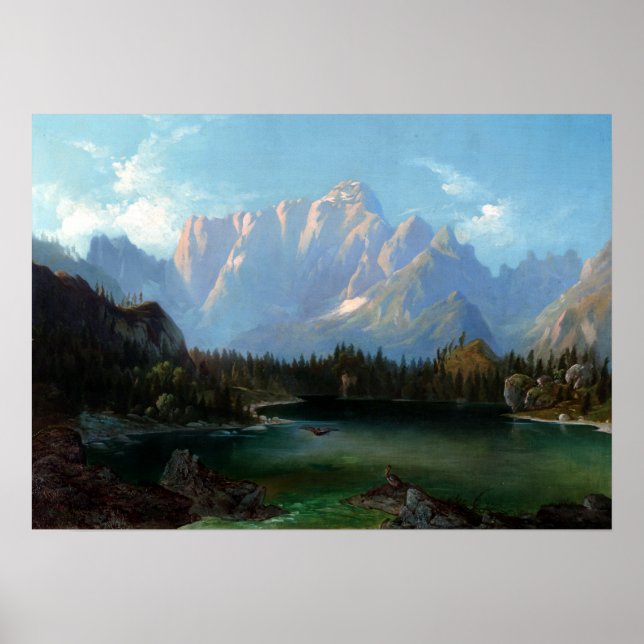 Póster Lago Anton Karinger bajo Mangart (Frente)