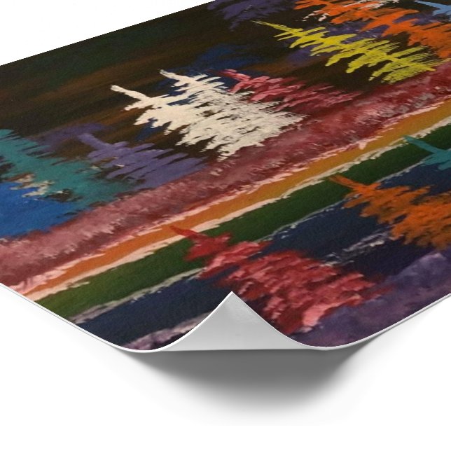 Póster Lago Arcoiris (Esquina)