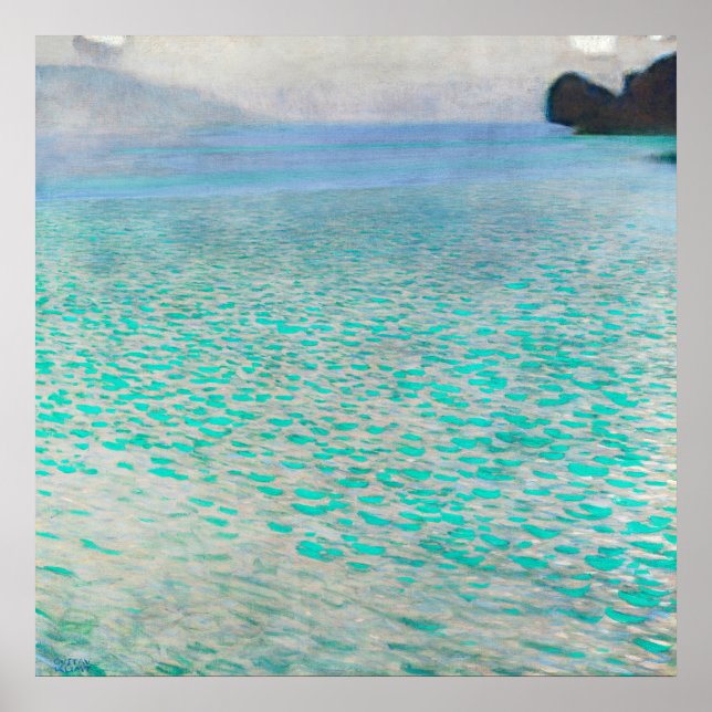 Póster Lago Atter, Gustav Klimt (Frente)