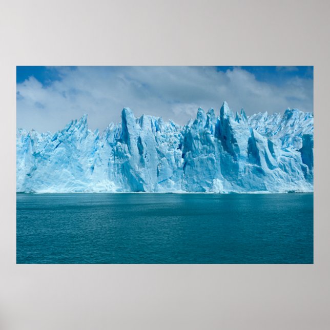 Póster Lago Azul, Hielo Y Cielo (Frente)