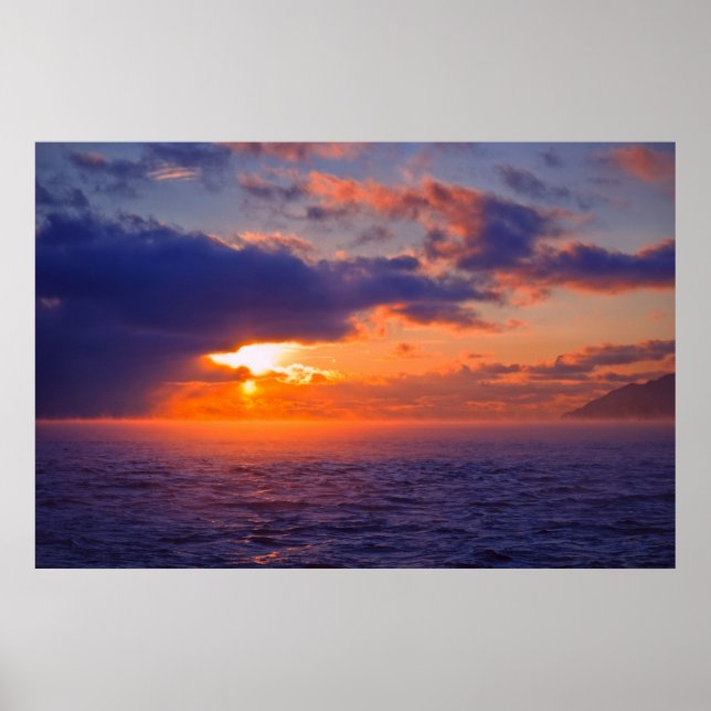 Póster Lago Baikal - Otro atardecer (Frente)