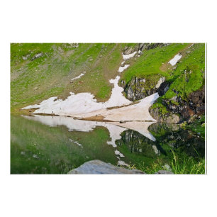 Póster Lago Balea Paisaje Alpino - Naturaleza Salvaje Rum