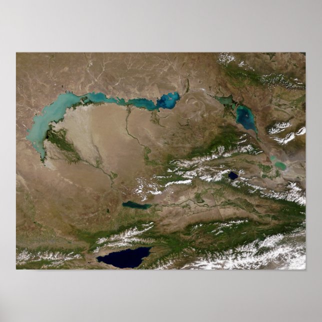 Póster Lago Balkhash en el este de Kazajistán (Frente)
