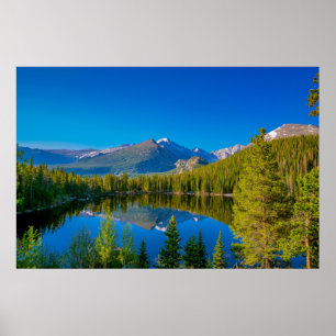 Póster Lago Bear en el Parque Nacional de las Montañas Ro
