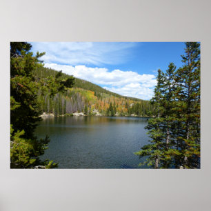Póster Lago Bear en el Parque Nacional de las Montañas Ro