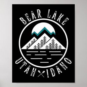 Póster Lago Bear Utah Idaho Camping Embarcaciones