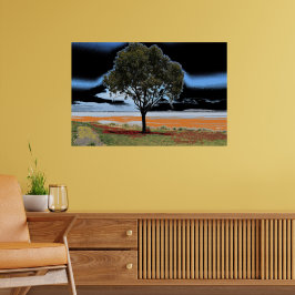 Póster Lago Beeac Solo Árbol