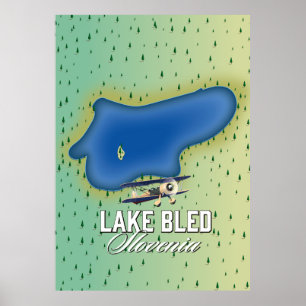 Póster Lago Bled Eslovenia