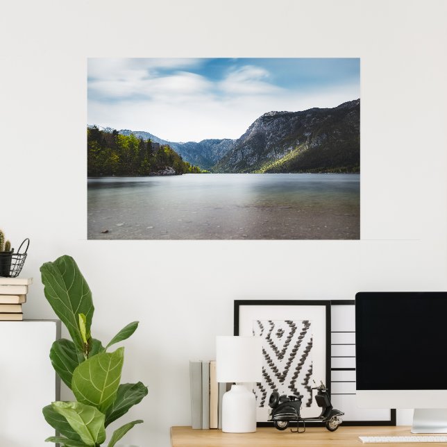 Póster Lago Bohinj, Eslovenia (Oficina en casa)