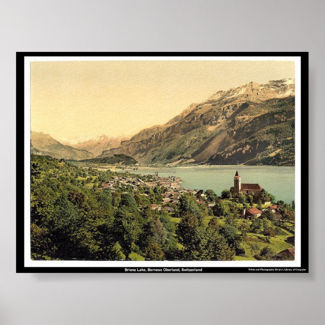 Póster Lago Brienz, Bernese Oberland, Suiza (Frente)
