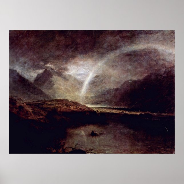 Póster Lago Buttermere por Joseph Mallord William Turner (Frente)
