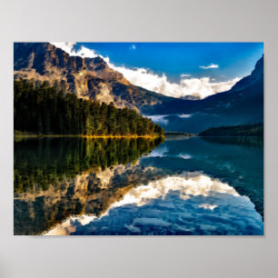 Póster Lago canadiense surrealista