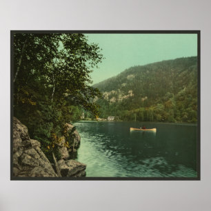 Póster Lago Cascada Superior, Montañas Adirondack