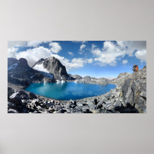 Póster Lago Catherine y pico de banner - Sierra Nevada