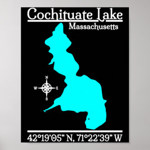 Póster lago Cochituate - rendimiento massachusetts