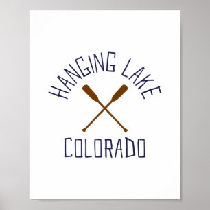 Póster Lago colgante Colorado al aire libre Vintage 