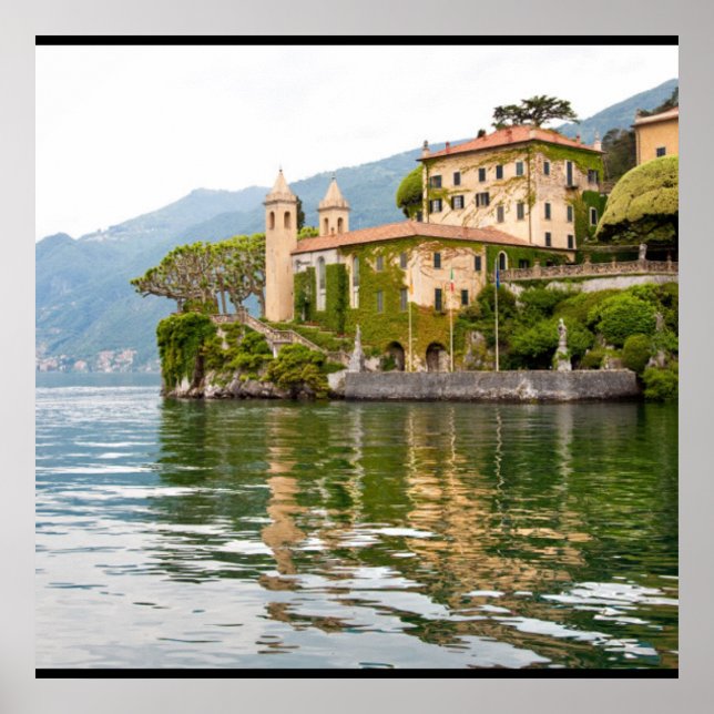 Póster Lago Como en Italia (Frente)