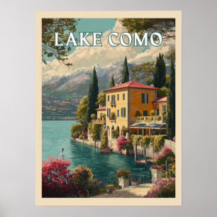 Póster Lago Como - Encanto italiano a orillas del lago