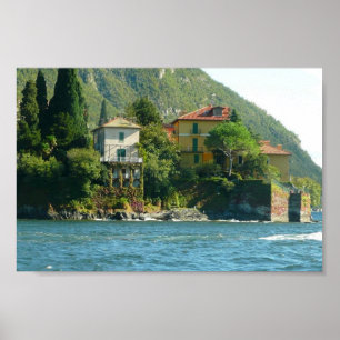 Póster Lago Como - hiedra y musgo