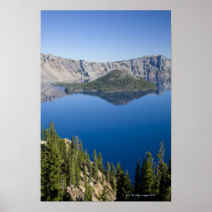 Póster Lago crater e isla del mago