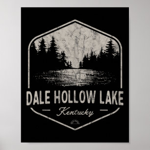 Póster Lago Dale Hollow Kentucky al aire libre Vintage