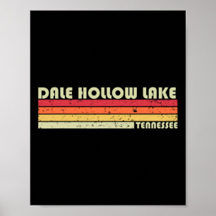 Póster Lago Dale Hollow Tennessee Pesca Divertida Regalo