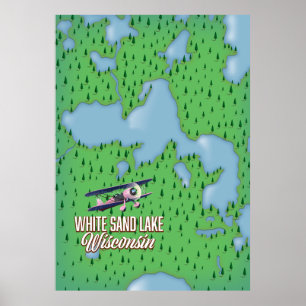 Póster Lago de arena blanca Wisconsin