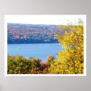 PÓSTER LAGO DE CAYUGA EN OTOÑO