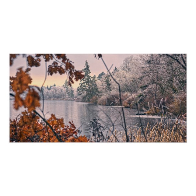 Póster Lago De Cerfs Congelados. (Anverso)