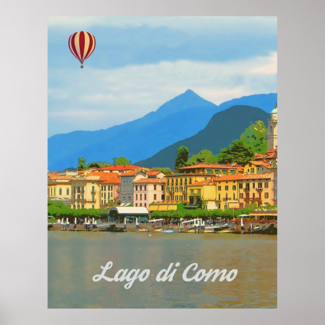 Póster Lago de Como, Italia (Frente)