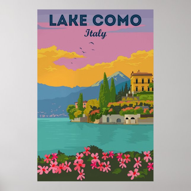Póster Lago de Como, Italia (Frente)