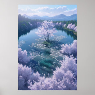 Póster Lago de Flores