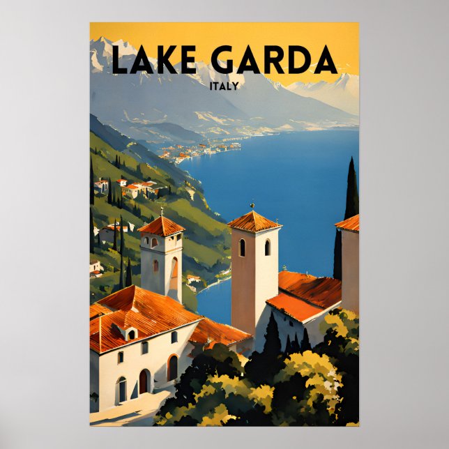 Póster Lago de Garda Italia (Frente)