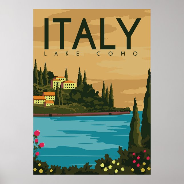 Póster Lago de Italia (Frente)