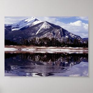 Póster Lago de las Montañas Rocosas Colorado