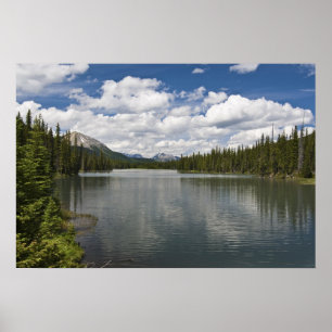 Póster Lago de lodo y montañas
