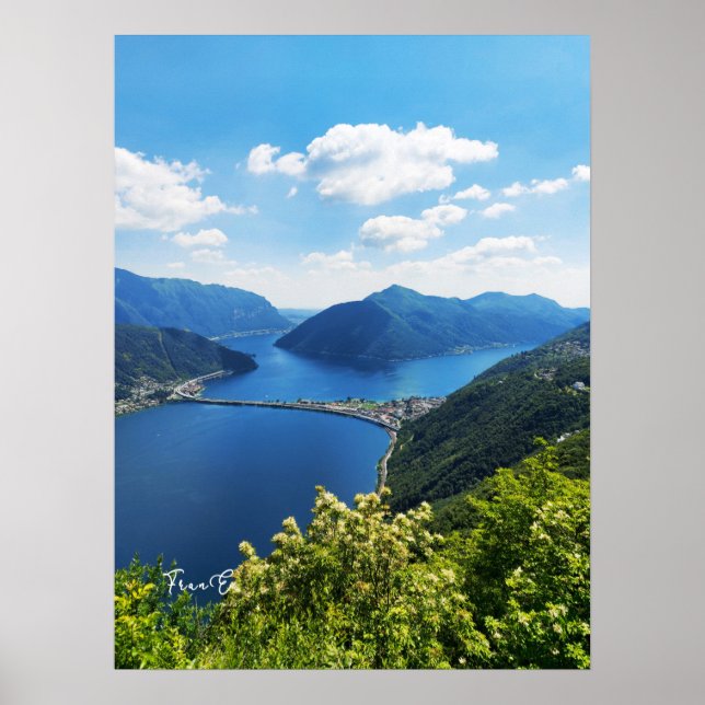 Póster Lago de Lugano (Frente)
