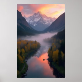 Póster Lago de Montaña