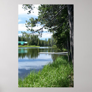 Póster Lago de montaña, Dock