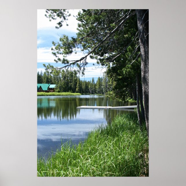 Póster Lago de montaña, Dock (Frente)