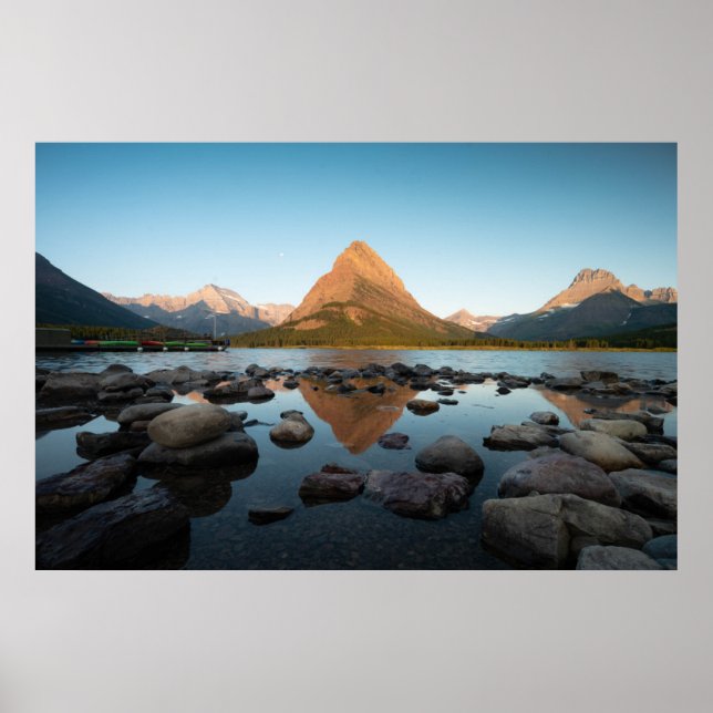 Póster Lago de montaña | Parque nacional Glaciar (Frente)