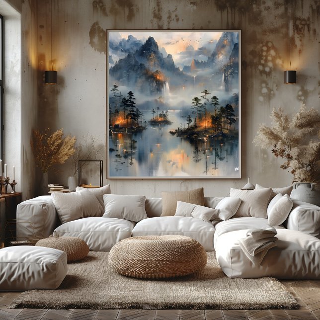 Póster Lago de Montañas: Impresionista y Realista (Subido por el creador)